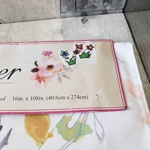 NWT – Benson Mills Indoor Outdoor Spillproof Fabric Table Runner 16” x 108” - Picture 3 of 6